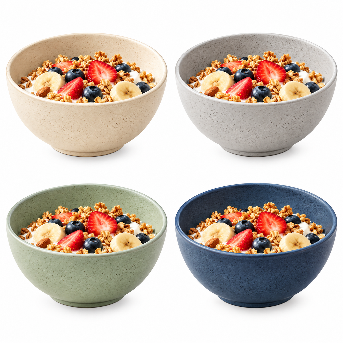 Breakfast Cereal Bowl Set - color options