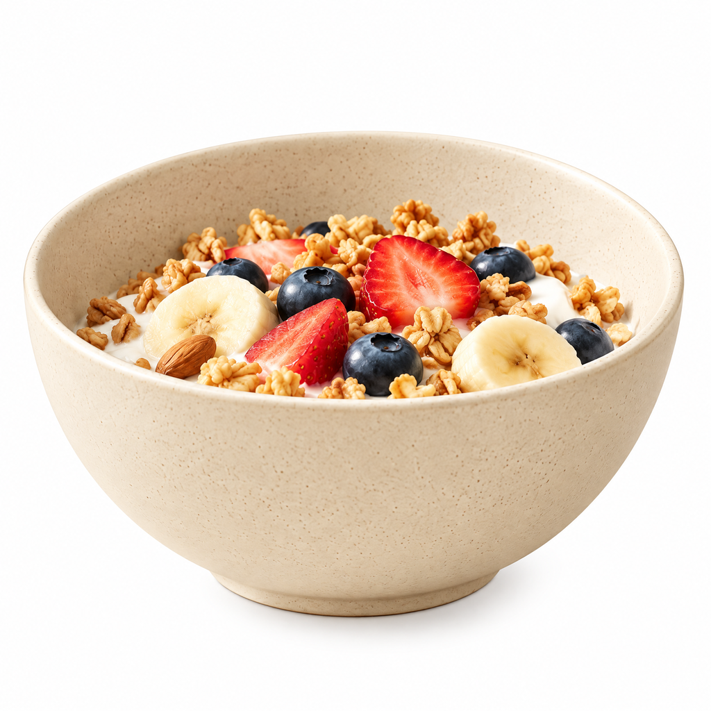 Breakfast Cereal Bowl Set - white background