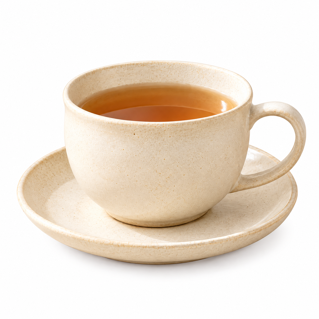 Tea Cup and Saucer Set - white background