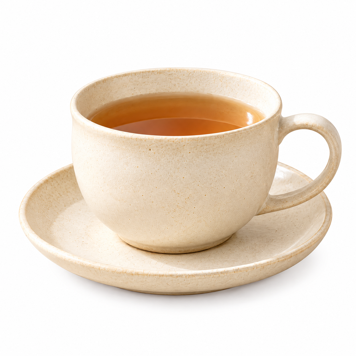 Tea Cup and Saucer Set - white background