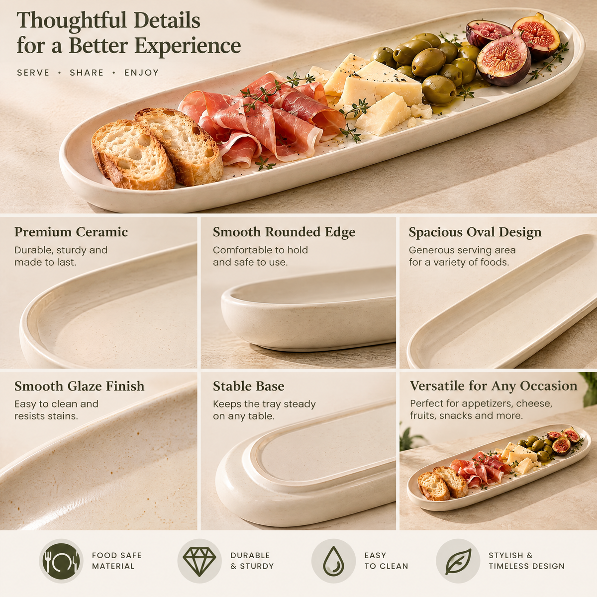 Appetizer Serving Tray - details