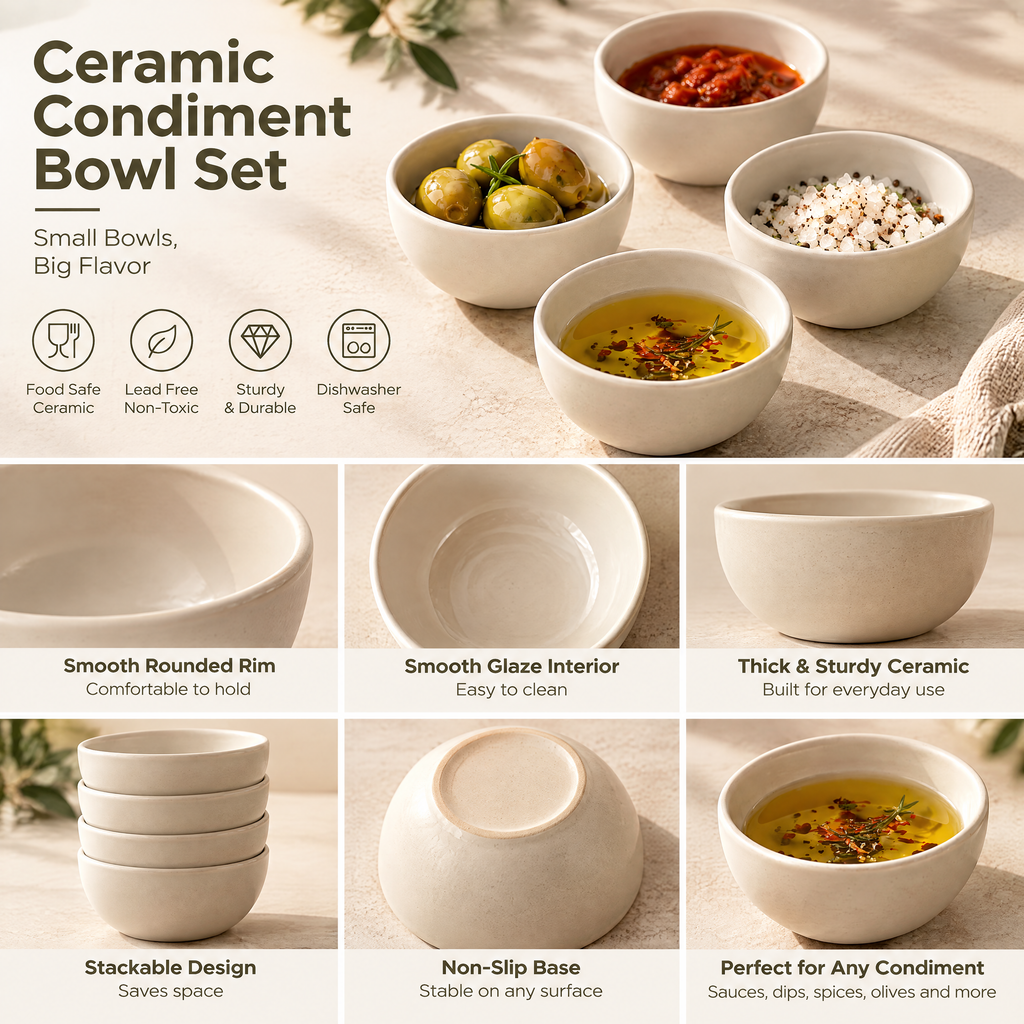 Condiment Bowl Set - details