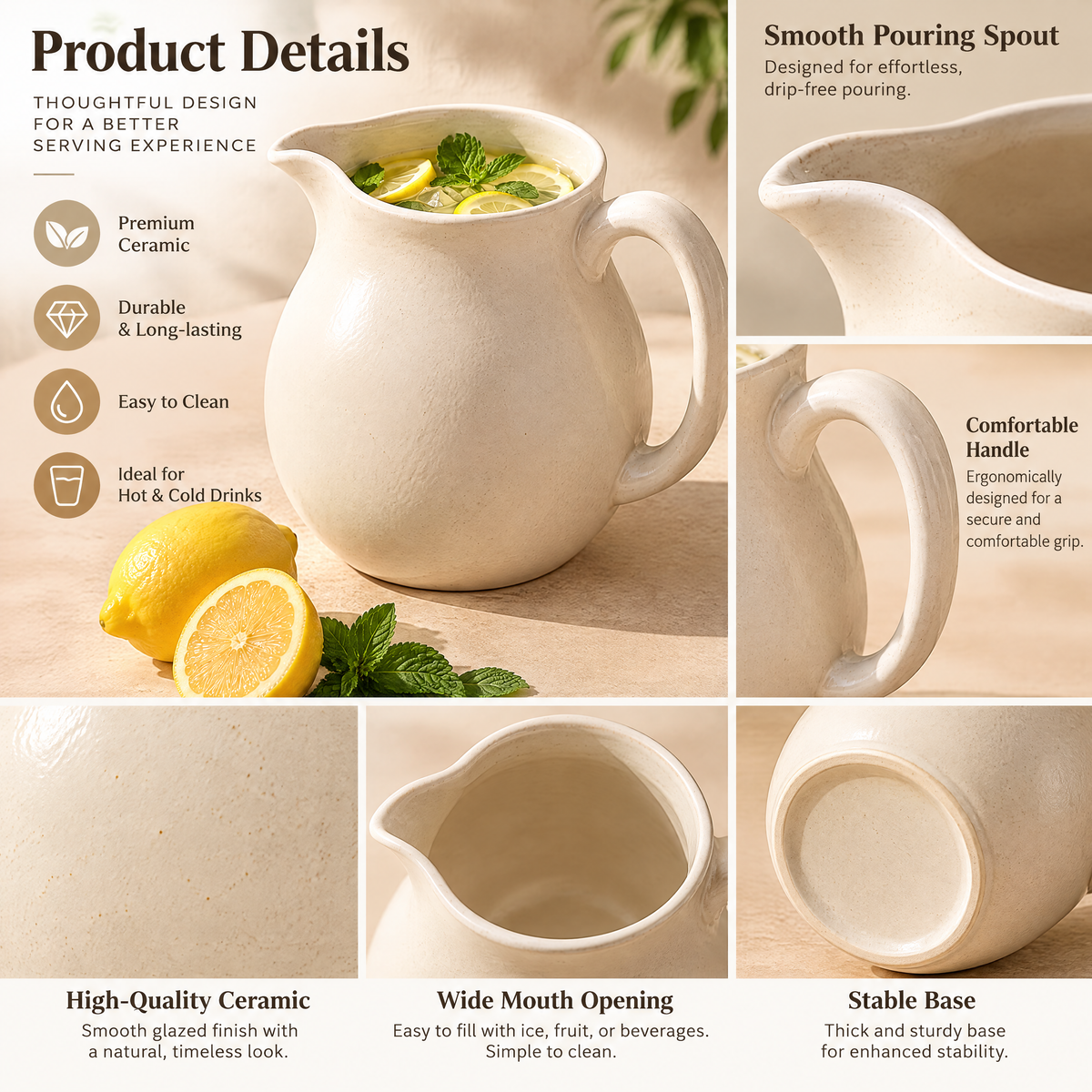 Entertaining Beverage Pitcher - details
